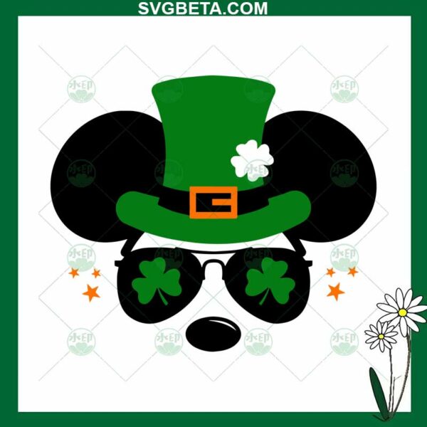 Mickey St Patricks Day Sunglasses SVG
