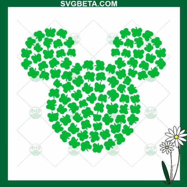 St Patrick's Day Mickey Ears SVG