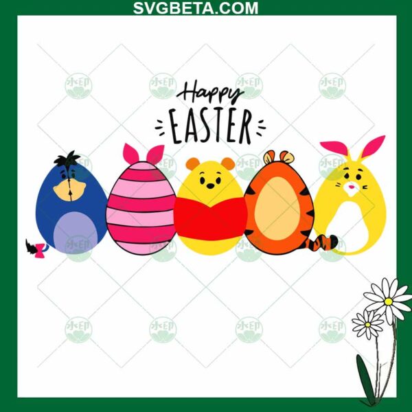 Easter Eggs Winnie The Pooh SVG