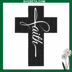 Faith Cross Embroidery Design