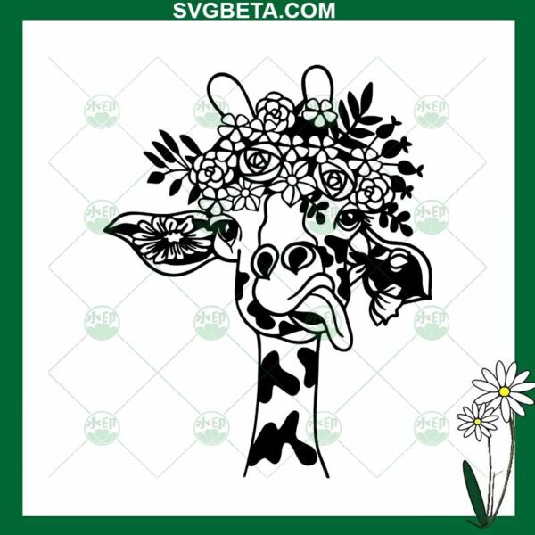 Giraffe flower SVG