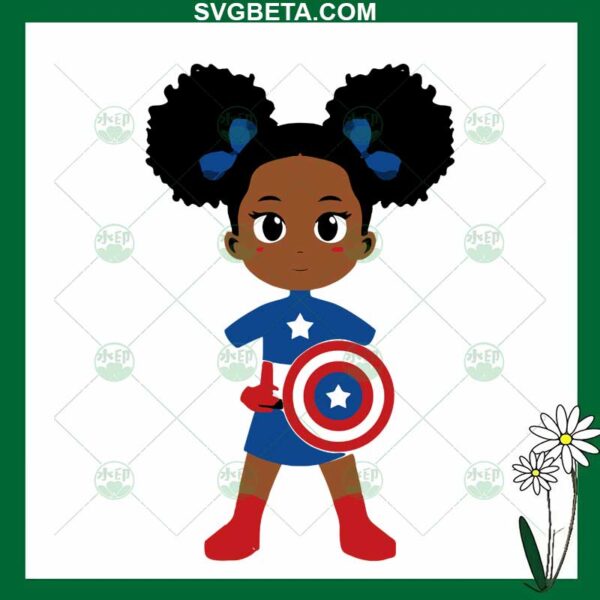 Black Baby Captain America SVG