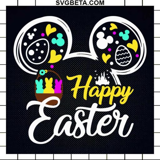 Happy Easter Mickey Ears Svg