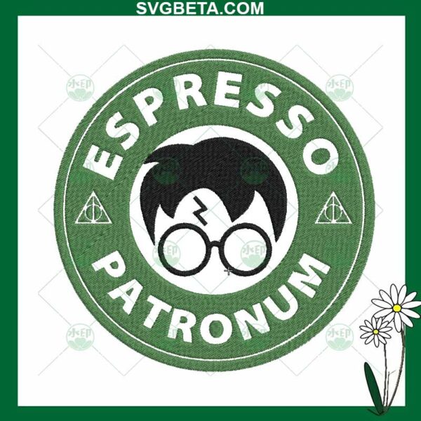 Espresso patronum harry potter Embroidery Design