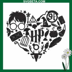 Harry Potter Heart Embroidery Design