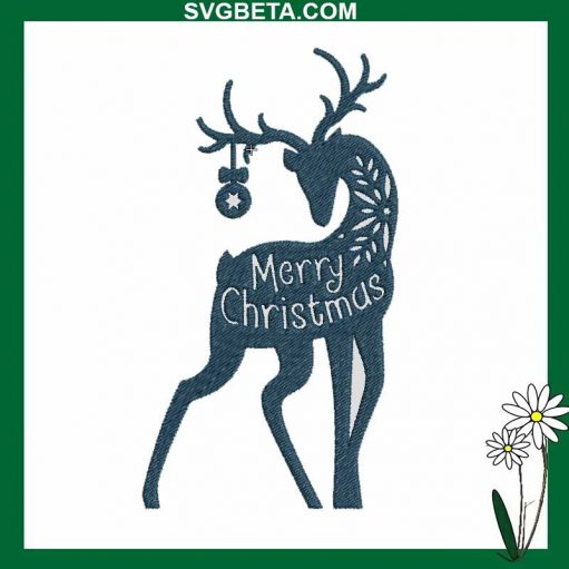 Christmas Reindeer Embroidery Design
