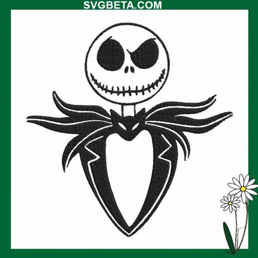 Jack skellington halloween embroidery design