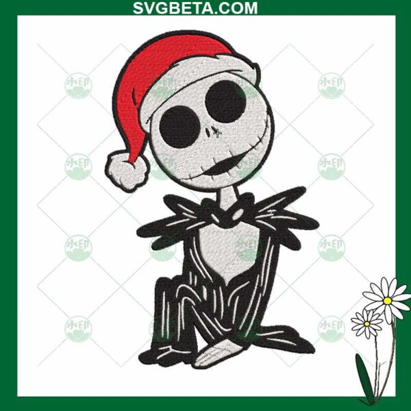 Jack Skellington christmas embroidery design