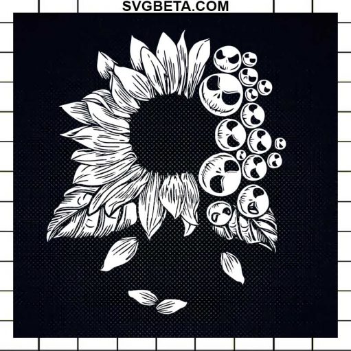 Jack skellington sunflower SVG