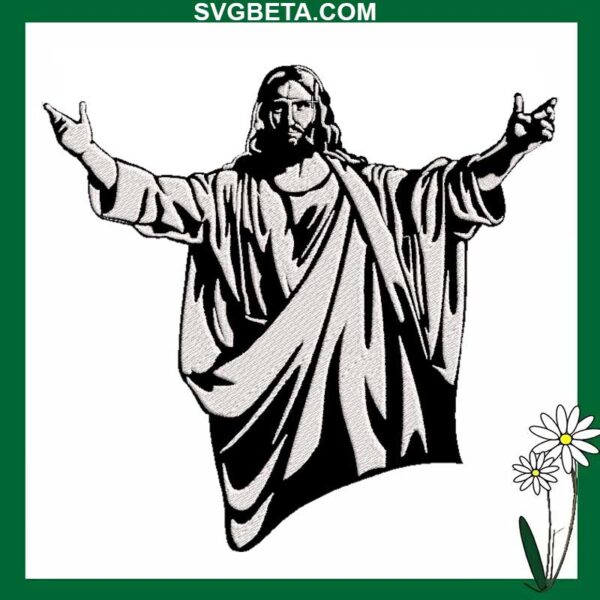 Jesus Christ Embroidery Design