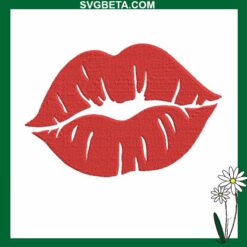 Lips embroidery design