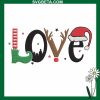 Christmas Love Embroidery Design