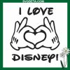 I Love Disney Embroidery Design