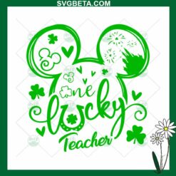 One Luckey Teacher Mickey Ears SVG