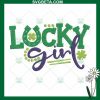 Lucky girl patrick day embroidery design