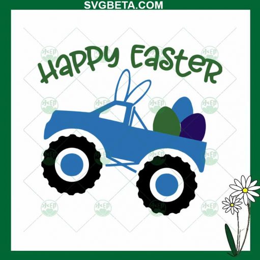 Happy Easter Monster Truck SVG