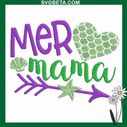 Mer Mama Embroidery Design