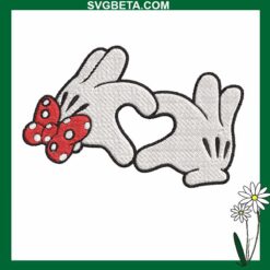 Minnie Love Hand Embroidery Design