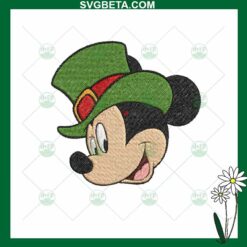 Mickey mouse st patrick day embroidery design