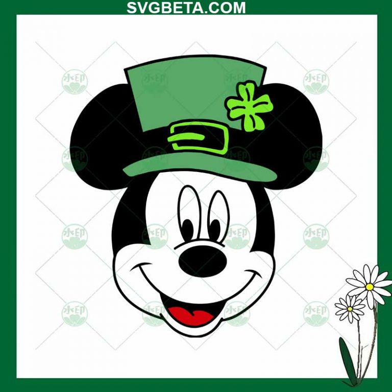 St Patricks Day Mickey Head Svg Mickey Saint Patrick Svg Disney