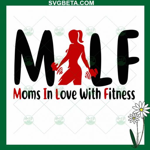 Mom In Love With Fitness SVG