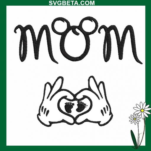 Disney Mickey Mom Embroidery Design