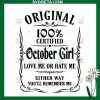October girl SVG