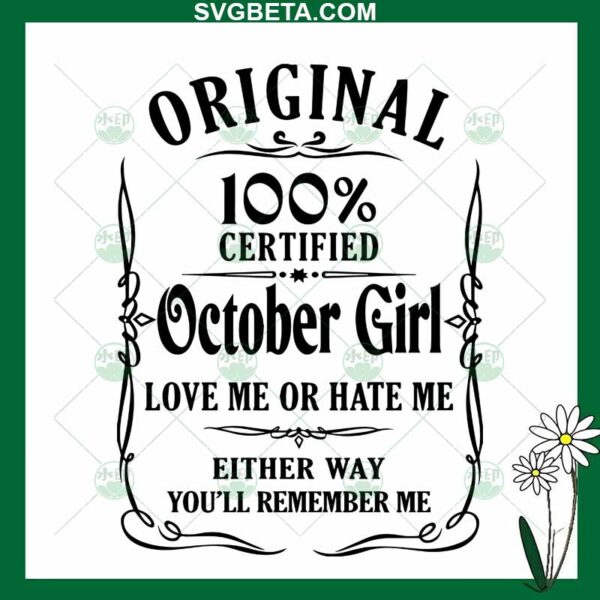 October girl SVG, October birthday SVG, Original october girl SVG