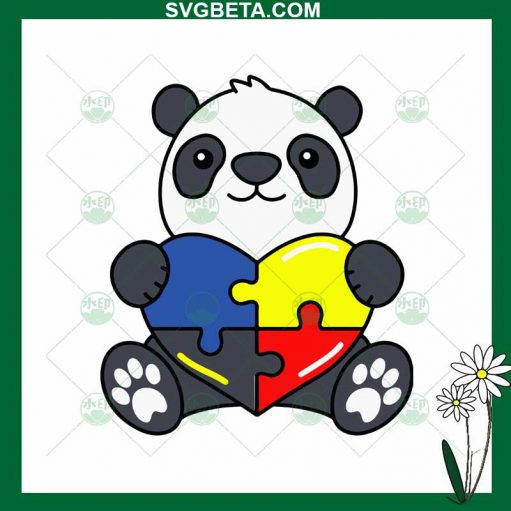 Autism Panda Bear SVG