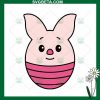 Piglet Easter Egg Svg