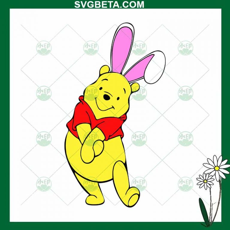 Easter Winnie The Pooh SVG, The Pooh Easter Bunny SVG, Disney Easter SVG