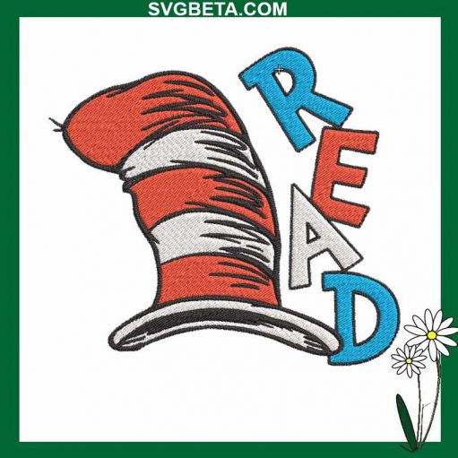 Dr Seuss Hat Embroidery Design