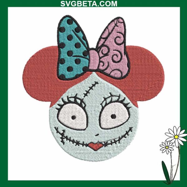 Sally Minnie Mouse Embroidery Design