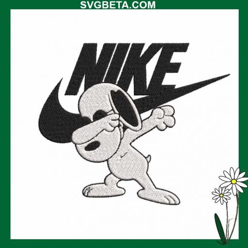 Snoopy Nike Logo Embroidery Design