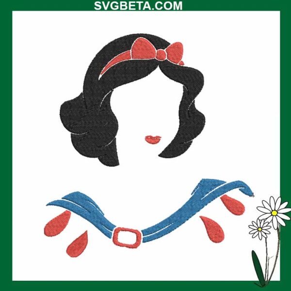 Snow White Embroidery Design
