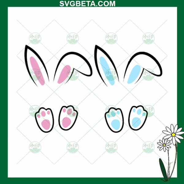 Bunny Happy Easter SVG