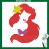 Disney Ariel Mermaid Embroidery Design