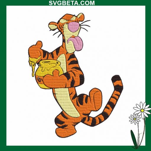 Tigger Winnie The Pooh embroidery design