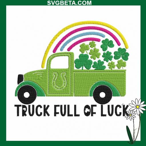 Truck Full Of Luck embroidery design