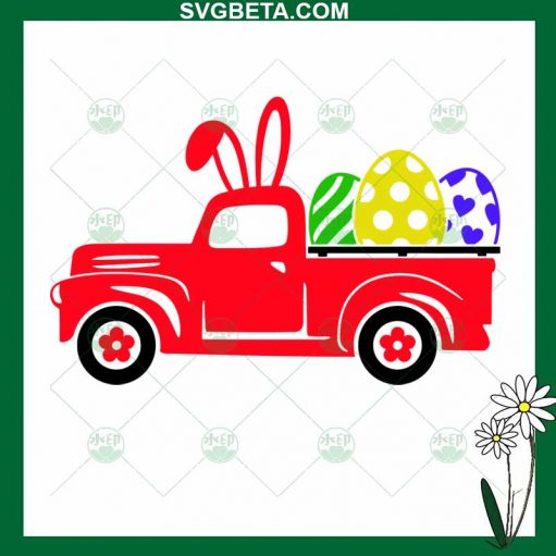 Easter Eggs Truck SVG