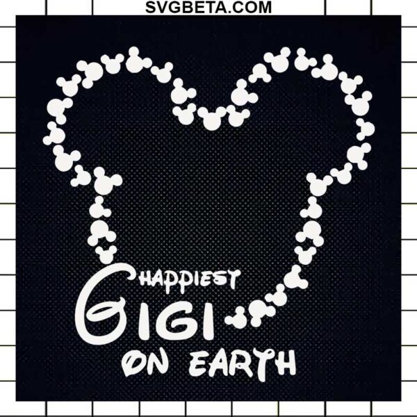 Mickey Happiest Gigi On Earth SVG
