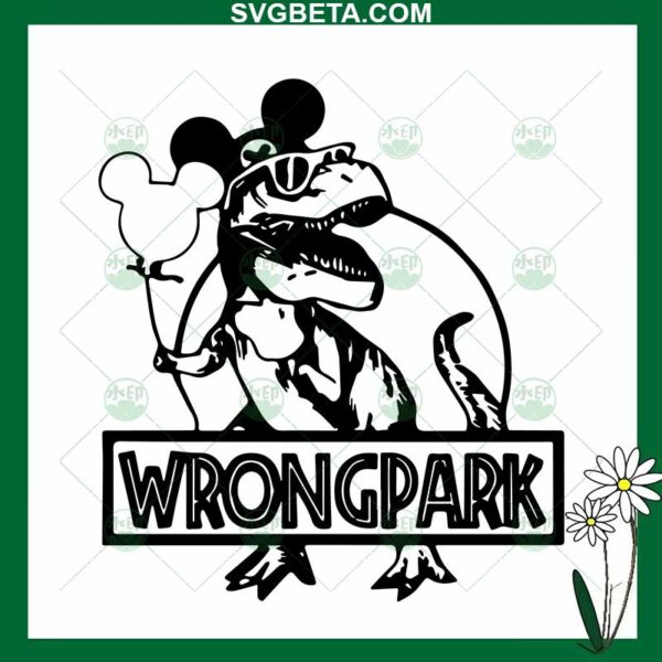 Mickey T Rex Wrong Park SVG