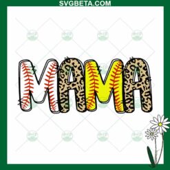 Leopard Softball Mama SVG, Softball Mom SVG