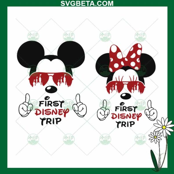 Mickey Minnie First Disney Trip SVG