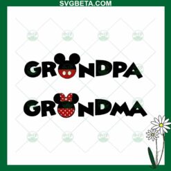 Mickey Grandpa Minnie Grandma SVG