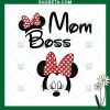 Minnie Mouse Mom Boss SVG