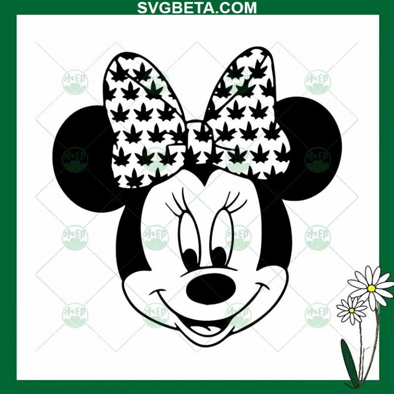 Minnie Mouse Weed SVG, Disney Weed SVG, Cannabis SVG