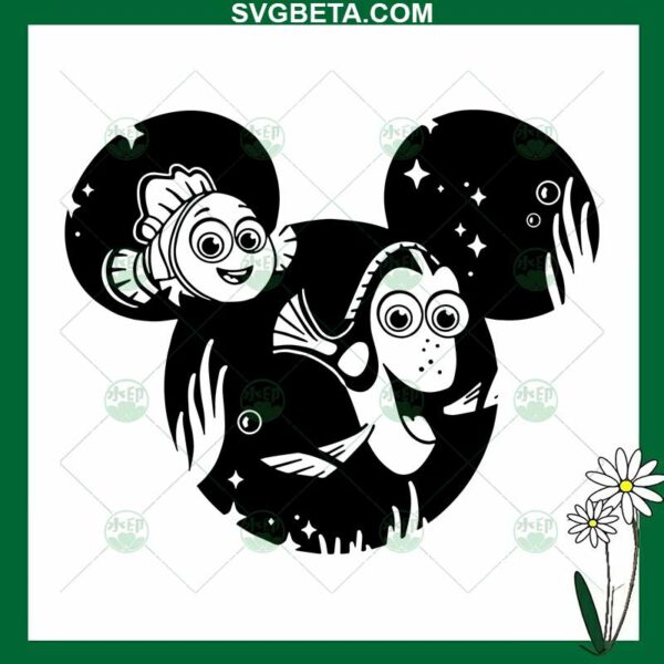 Nemo Mickey Ears SVG