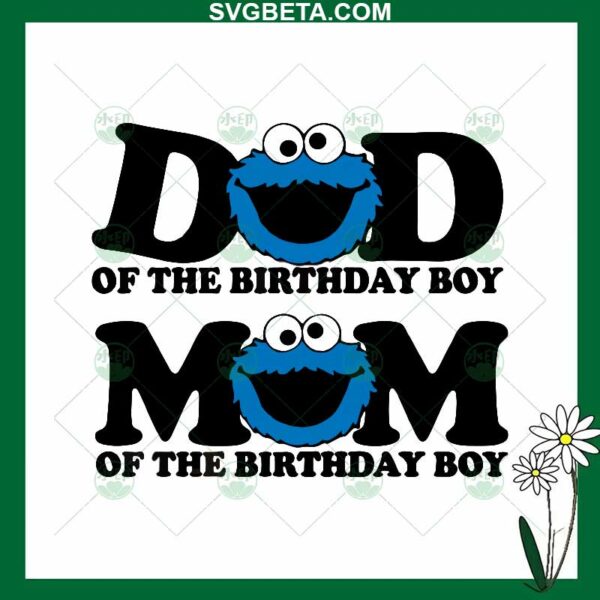 Cookie Monster Mom And Dad SVG