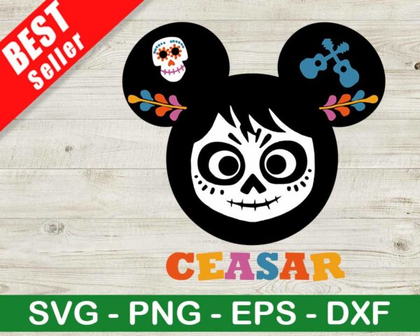 Coco Mickey Head Day Of The Dead SVG, Disney Mickey Coco SVG, Coco Disney Movies SVG